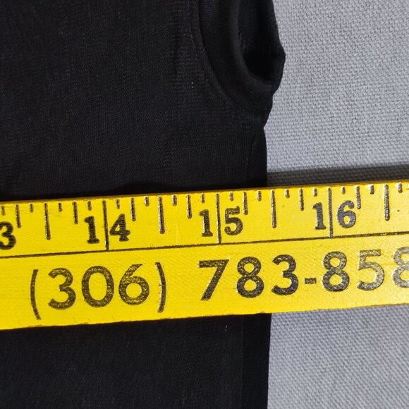 Anne Klein sleeveless blouse women's sz S black with gold decoration on shoulder - Picture 11 of 12